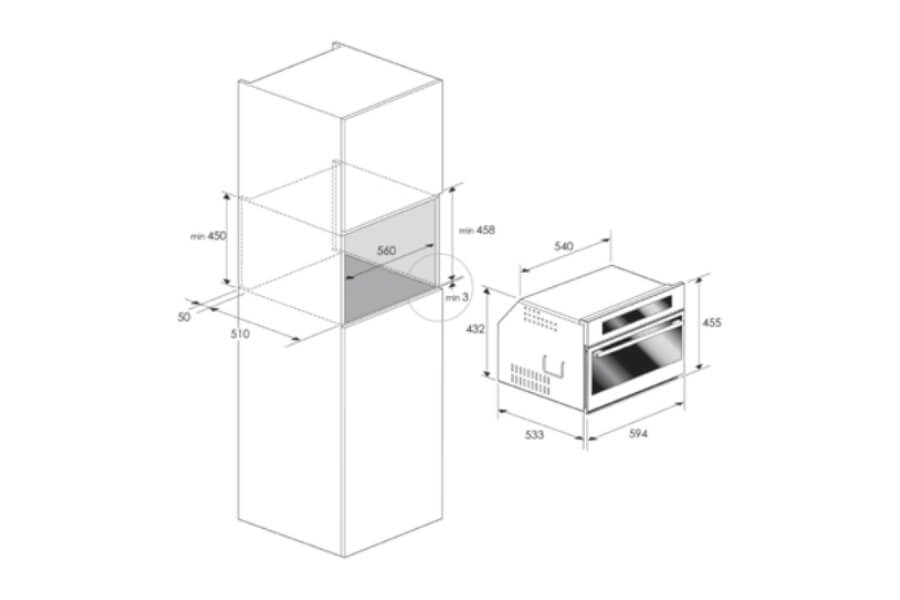 Lò nướng kết hợp vi sóng Rosieres RMG450B