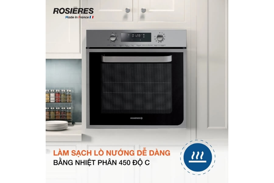 Lò nướng nhiệt phân 9 chức năng Rosieres RF4620IN