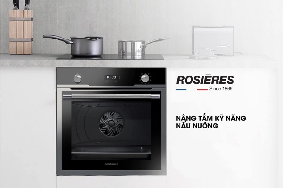 Lò nướng nhiệt phân 9 chức năng Rosieres RF697ZIN/E