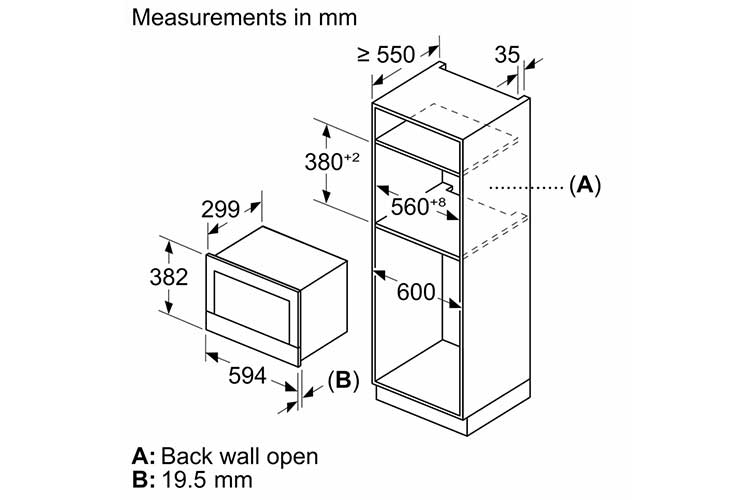 Lò vi sóng âm tủ serie 8 Bosch BFL7221B1