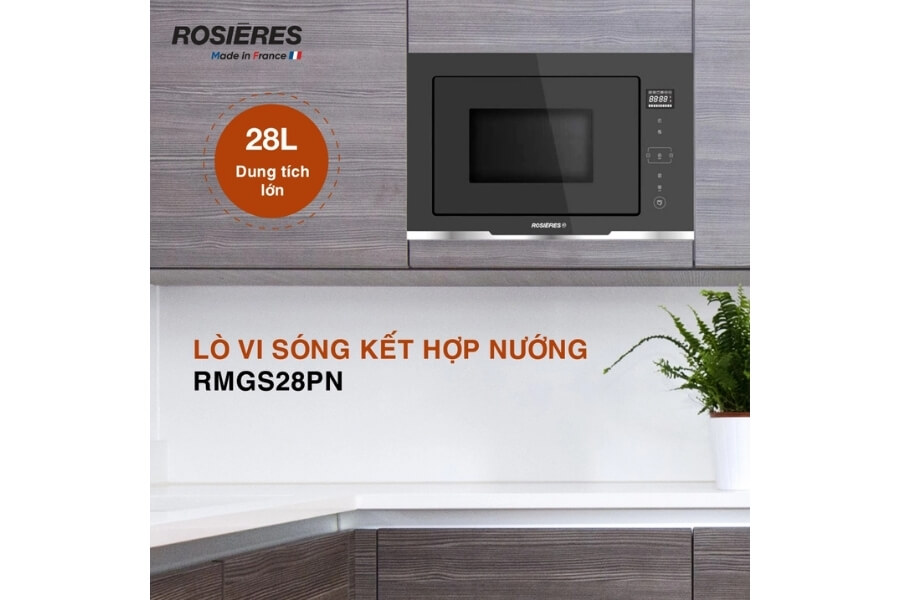 Lò vi sóng kết hợp nướng 28 lít Rosieres RMGS28PN