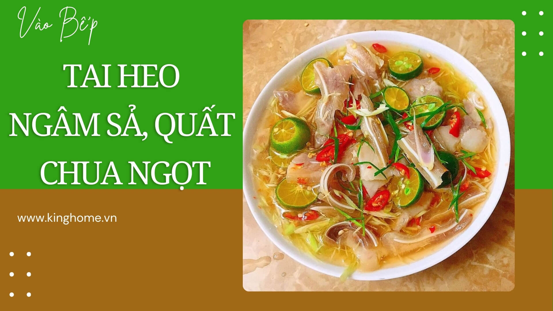 Tai heo ngâm sả, quất chua ngọt