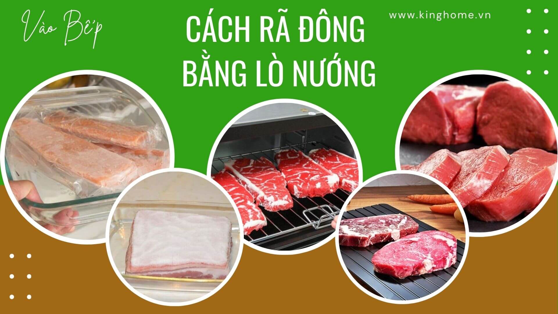 Cách rã đông bằng lò nướng