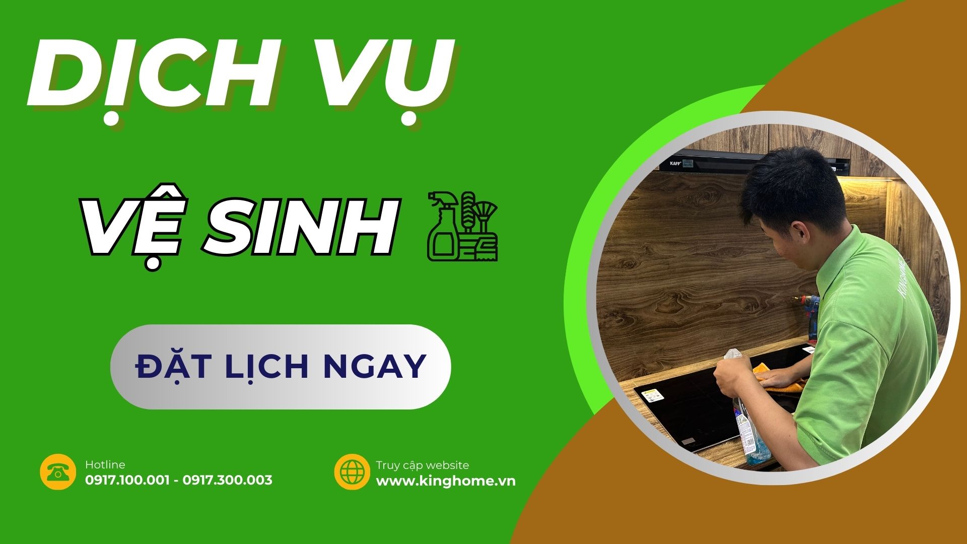 dịch vụ vệ sinh thiết bị nhà bếp của KingHome