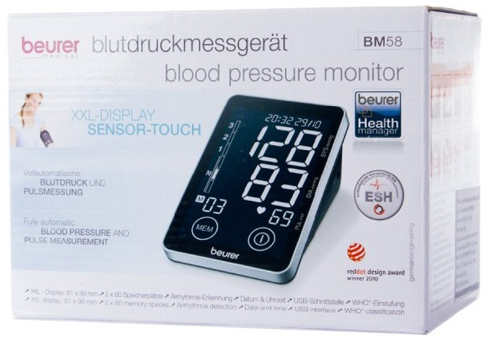 Kết quả hình ảnh cho Máy đo huyết áp bắp tay cảm ứng BM58