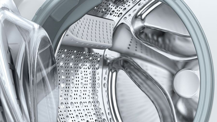 Lồng giặt của Máy giặt Bosch WAP28380SG làm bằng chất liệu thép không gĩ