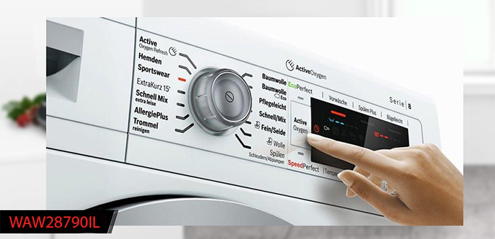 Máy giặt Bosch WAW28790IL với bảng điều khiển lớn