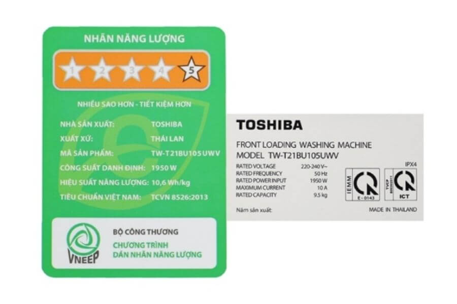 Máy giặt cửa trước 9.5 kg Toshiba TW-T21BU105UWV(MG)