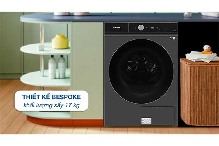 Máy sấy bơm nhiệt Samsung Bespoke AI 17 kg DV17B9750CV/SV