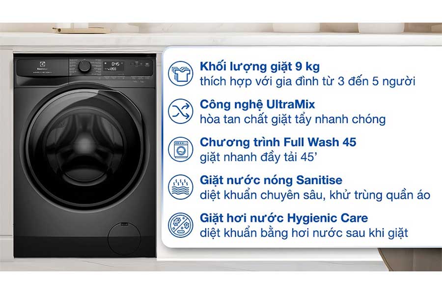 Máy giặt Electrolux UltimateCare 500 Inverter 9 kg EWF9023P5SC