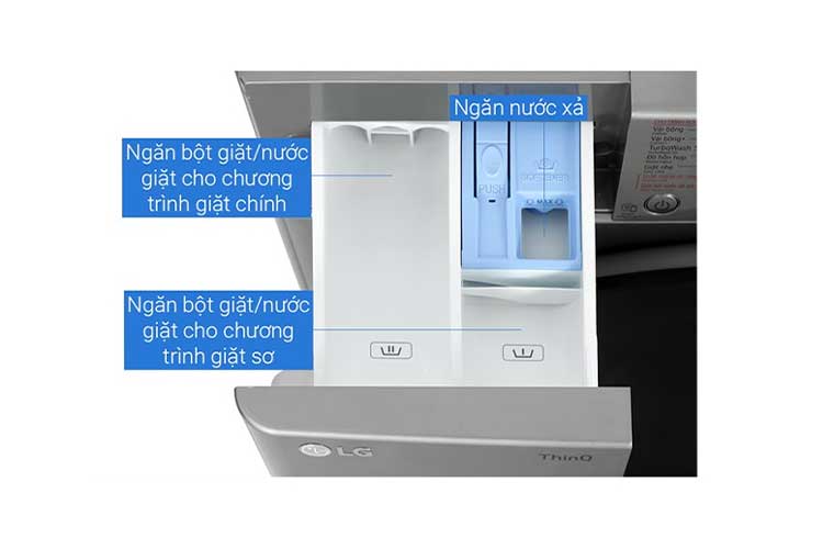 Máy giặt sấy LG 10/6 kg FV1410D4P