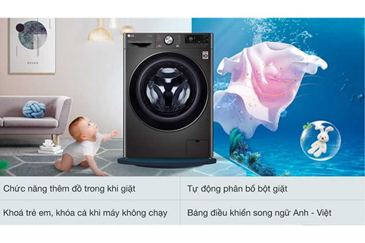 Máy giặt sấy LG 13/8 kg FV1413H3BA