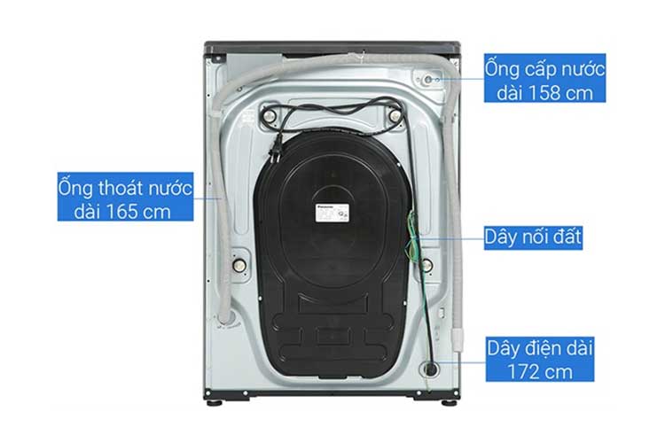 Máy giặt sấy Panasonic NA-S96FC1LVT giặt 9 kg - sấy 6 kg Inverter