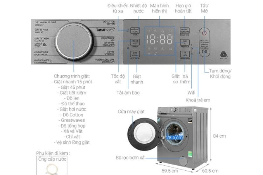 Máy giặt Toshiba TW-BL115A2V(SS) 9kg