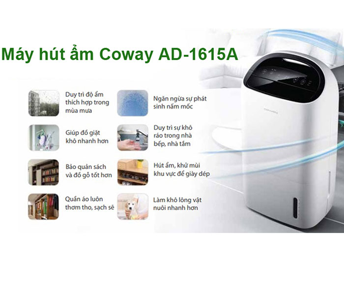 Máy hút ẩm Coway AD-1615A cao cấp