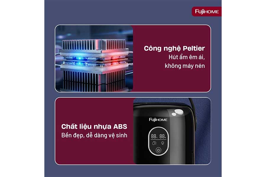 Máy hút ẩm bán dẫn Fujihome DHP035-MINI