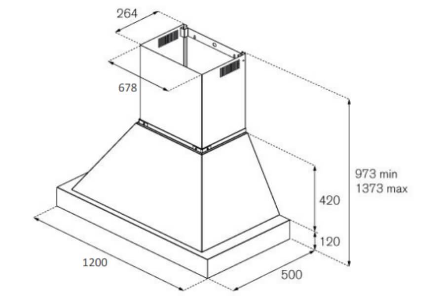 Máy hút khói khử mùi Bertazzoni K120HERTX+KC48HERTAV