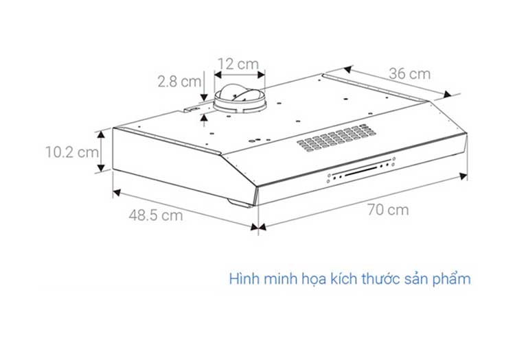 Máy hút mùi âm tủ Hafele HC-B705B (533.87.797)