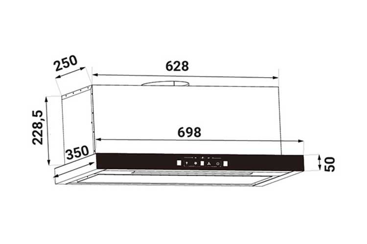 Máy hút mùi âm tủ “vẫy tay” KAFF KF - TH1700B