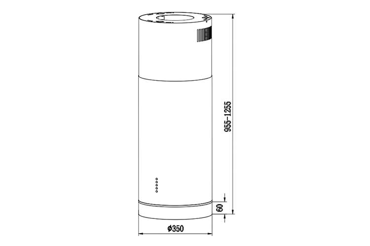 Máy hút mùi ốc đảo Φ35cm Rosieres RDTI6500/1IN