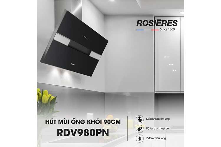 Máy hút mùi ống khói 90cm Rosieres RDV980PN