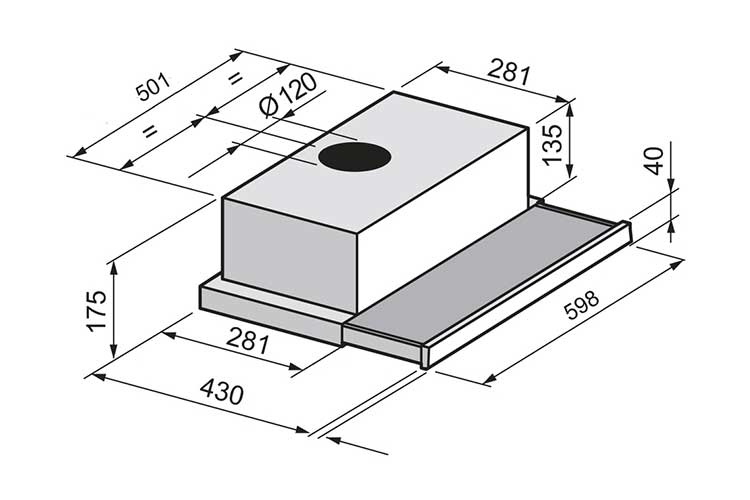 Máy hút mùi âm tủ 60cm Rosieres RHT6300LIN