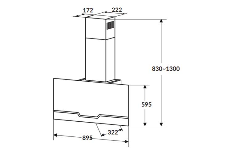 Máy hút mùi ống khói 90cm Rosieres RVSPN98