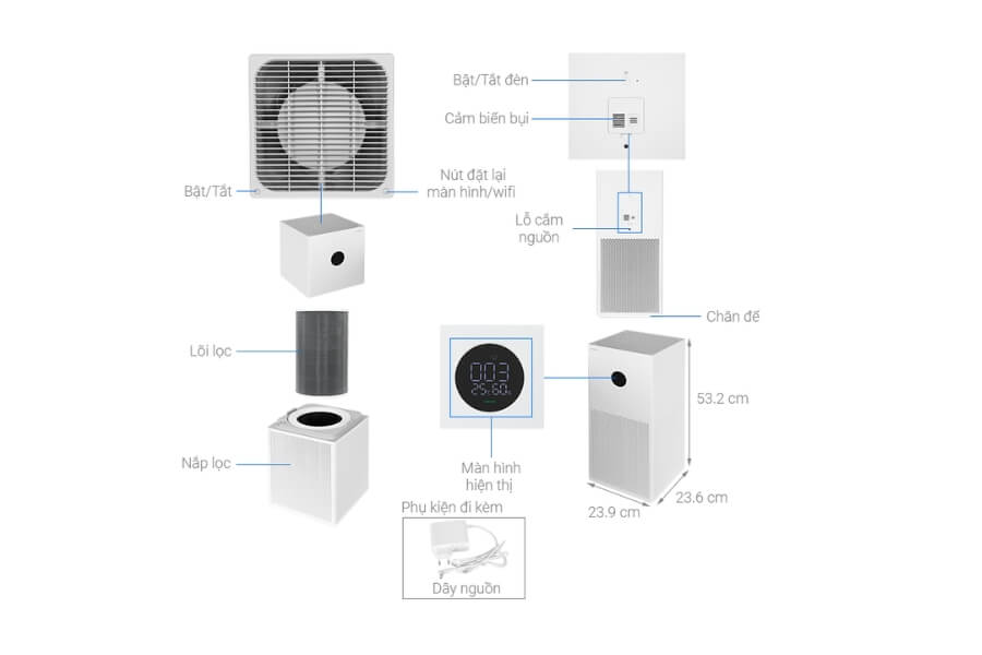 Máy lọc không khí Xiaomi Smart Air Purifier 4 Lite EU