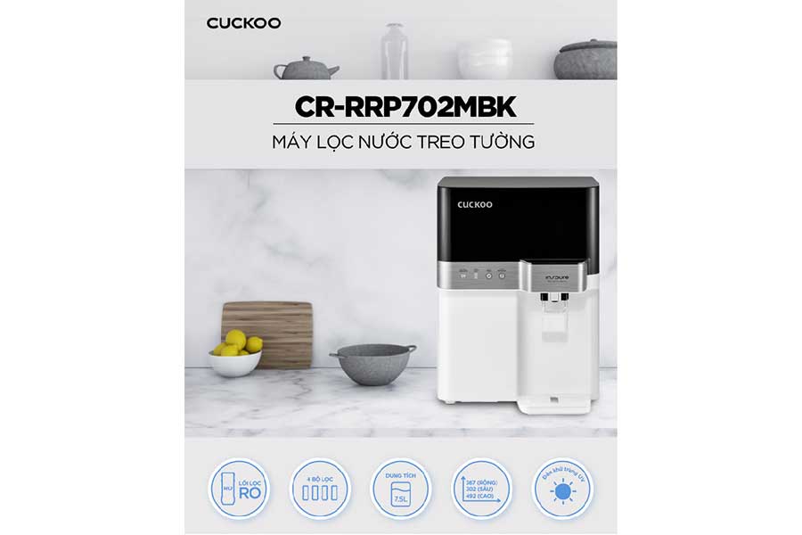 Máy lọc nước để bàn RO Cuckoo CP-RRP702MBK/BKWHVNCKV(S)