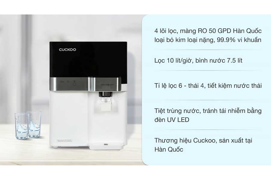 Máy lọc nước để bàn RO Cuckoo CP-RRP702MBK/BKWHVNCKV(S)