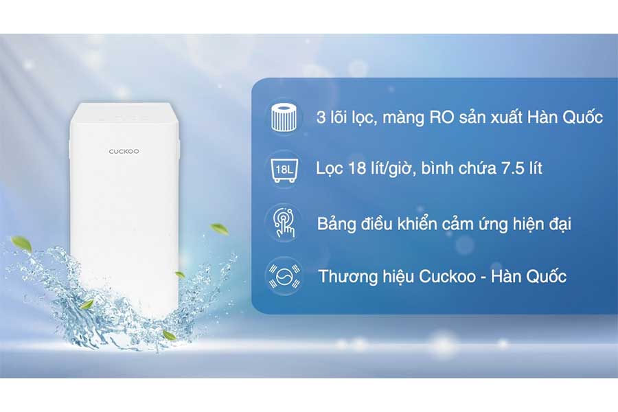 Máy lọc nước cây đứng RO Cuckoo CP-YR701UW