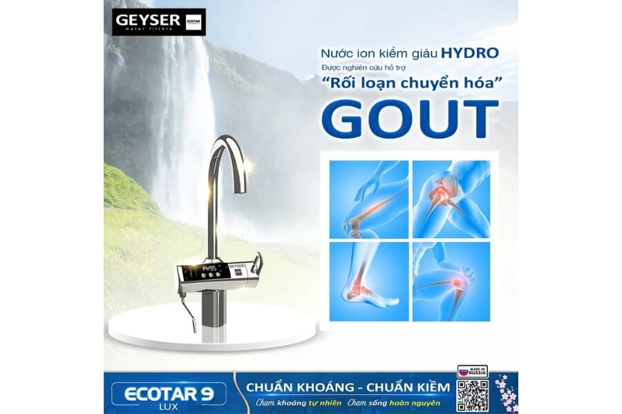 Máy lọc nước ion kiềm giàu hydro Geyser Ecotar 9 Lux