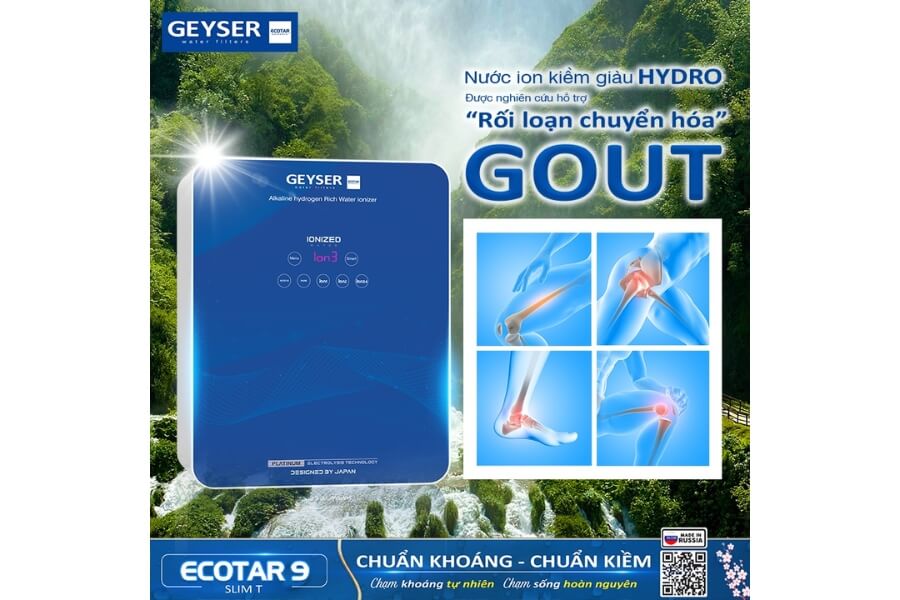 Máy lọc nước ion kiềm giàu hydro Geyser Ecotar 9 Slim T