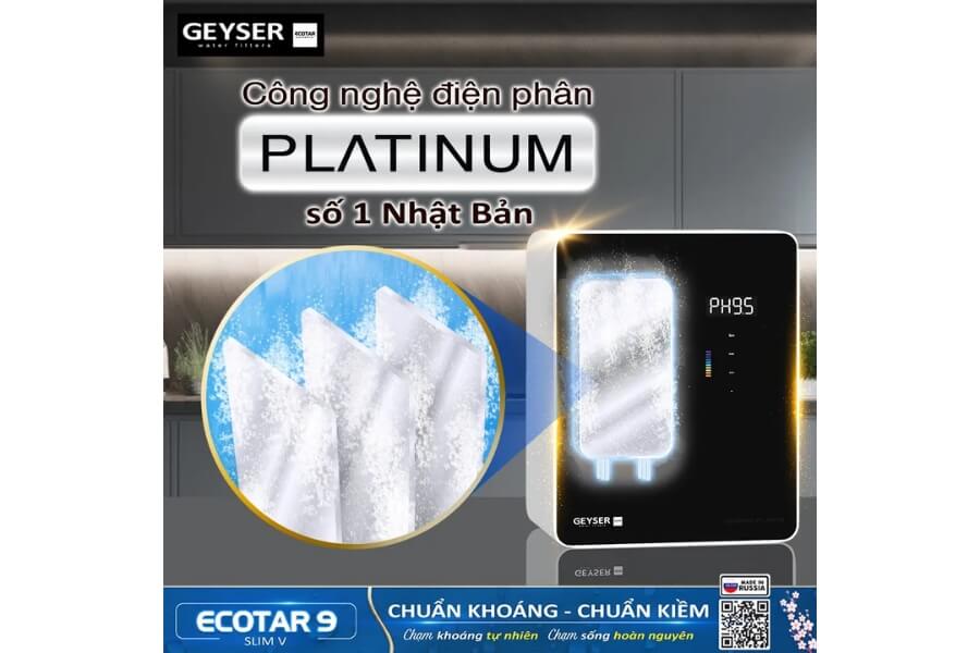 Máy lọc nước ion kiềm giàu hydro Geyser Ecotar 9 Slim V