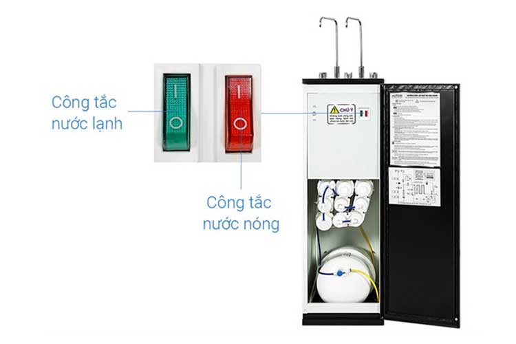 Máy lọc nước RO nóng nguội lạnh Hydrogen ion kiềm Mutosi MP-S1021H 10 lõi 