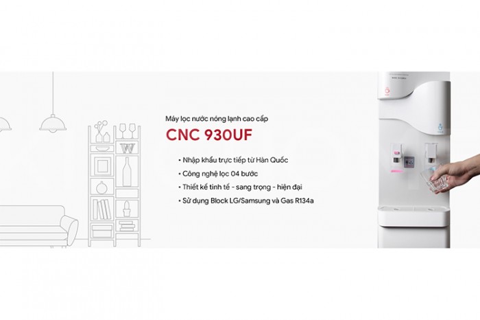 Máy lọc nước nóng lạnh chính hãng CNC CNC930UF