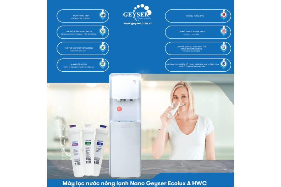 Máy lọc nước nóng lạnh Nano Geyser Ecolux A HWC