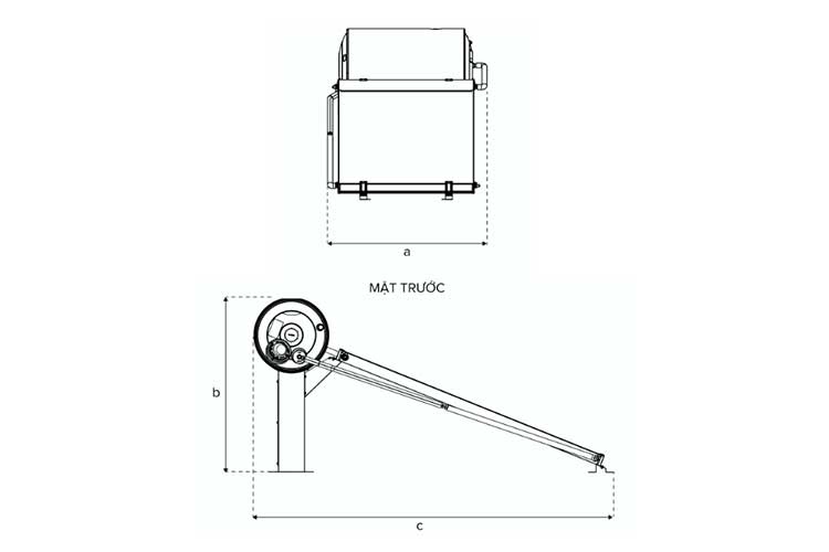 Máy nước nóng năng lượng mặt trời Ariston Kairos Thermo DR-2 200-1 N TR - Lắp mái bằng