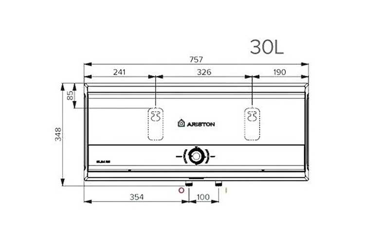 Máy nước nóng gián tiếp Ariston SLIM3 SL3 30 R