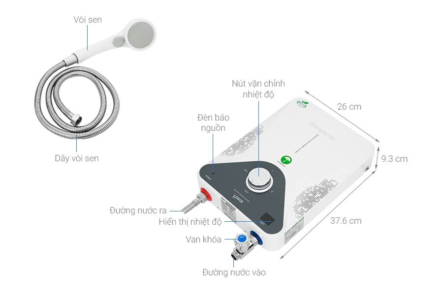 Máy nước nóng trực tiếp Kangaroo KG588W