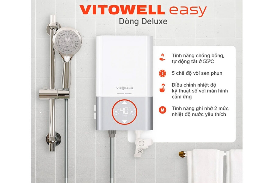 Máy nước nóng trực tiếp Viessmann Vitowell Easy D1 45P-V có bơm