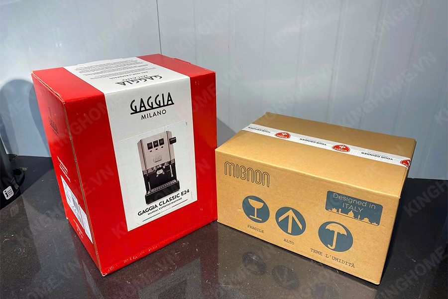 Máy pha cà phê Gaggia Classic E24 Xám Xi Măng