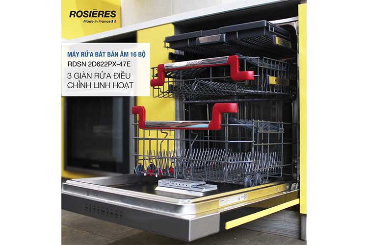 Máy rửa bát bán âm Rosieres 16 bộ RDSN 2D622PX-47E