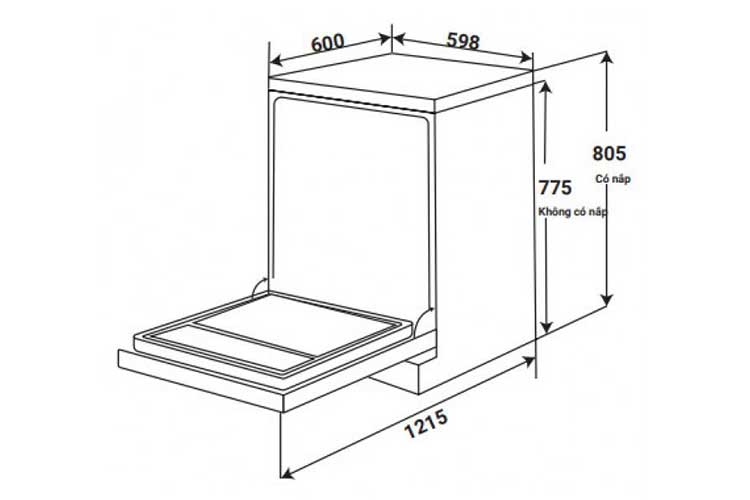 Máy rửa chén Kaff KF-BHMI775YS