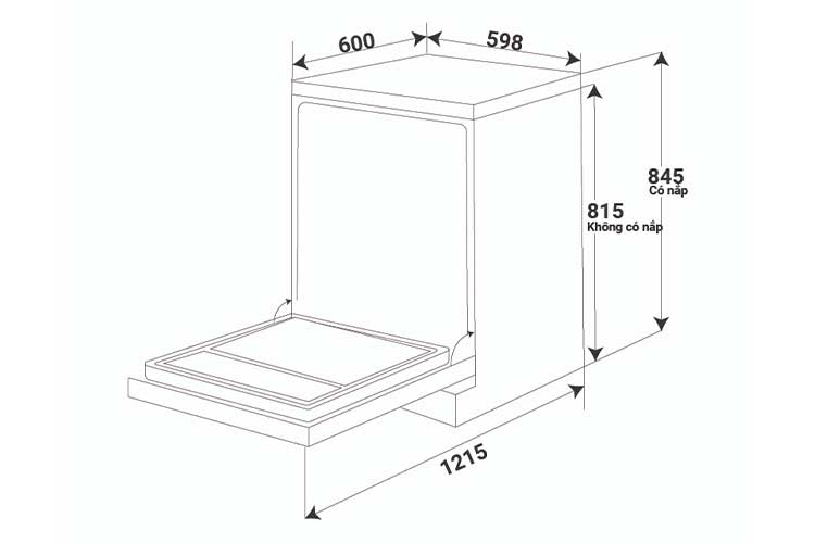 Máy rửa chén Kaff KF-BHMI815Y