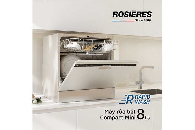 Máy rửa chén bát Rosieres Compact Mini 8 bộ RDCP 8S-04