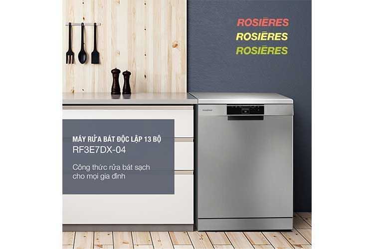 Máy rửa chén bát độc lập Rosieres 13 bộ RF 3E7DX-04