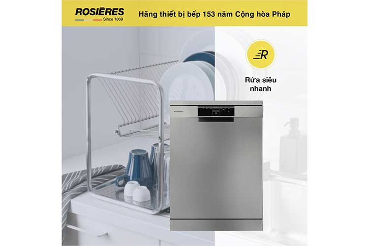 Máy rửa chén bát độc lập Rosieres 13 bộ RF 3E7DX-04