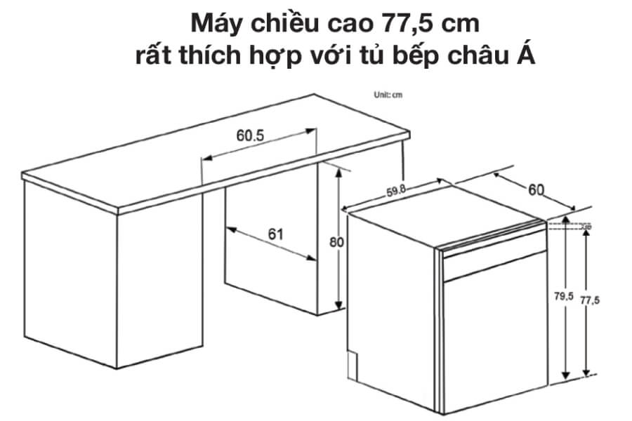 Máy rửa chén Spelier SP 14 DW-775B