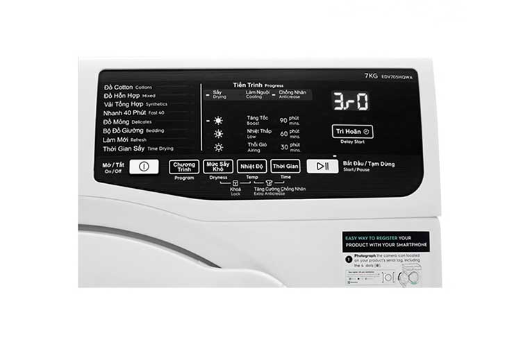 Máy sấy thông hơi Electrolux 7 Kg EDV705HQWA